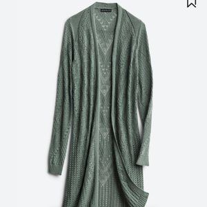 *NEW* Love Ellie Cheril Pointelle Duster Cardigan in olive